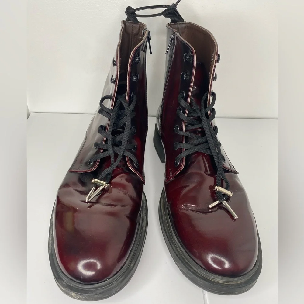 BOEMOS Men's Italian Burgundy Boots
